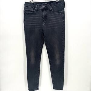 J Crew Mercantile Womens Skinny Crop Jeans Black Wash Size 29 Stretch Denim